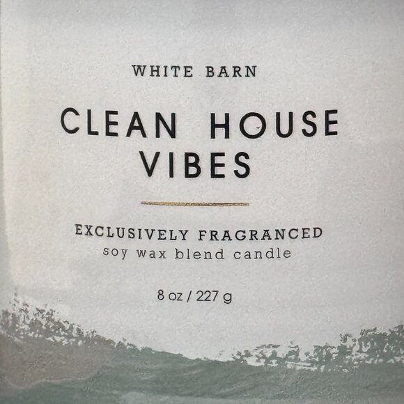 BBW Clean House Vibes White Barn Bath & Body Works Single Wick Candle - Picture 3 of 10